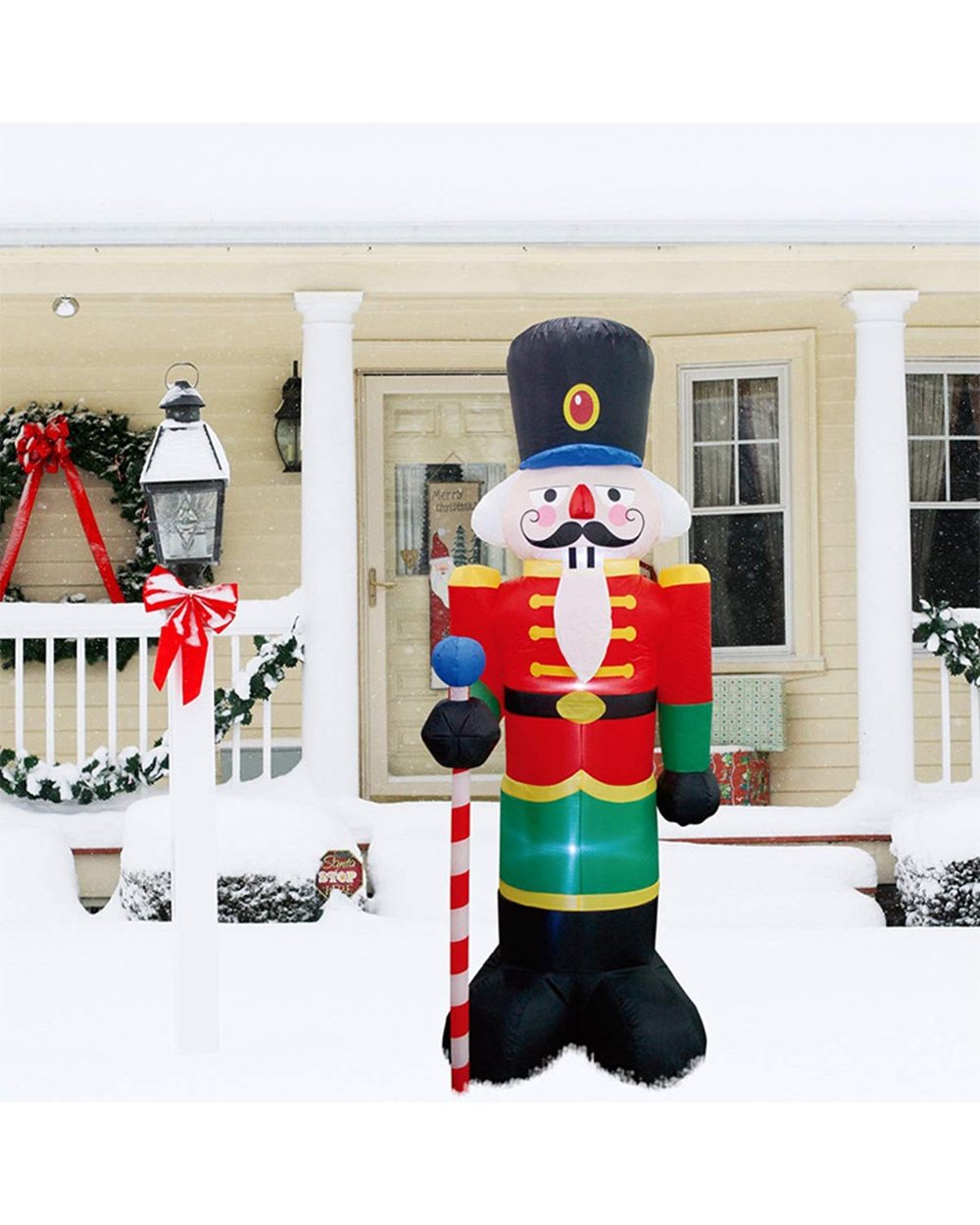LED 95 Inches Inflatable Nutcracker Soldier Outdoors Christmas Decorations Yard Garden Decor Merry Christmas Gift front-0