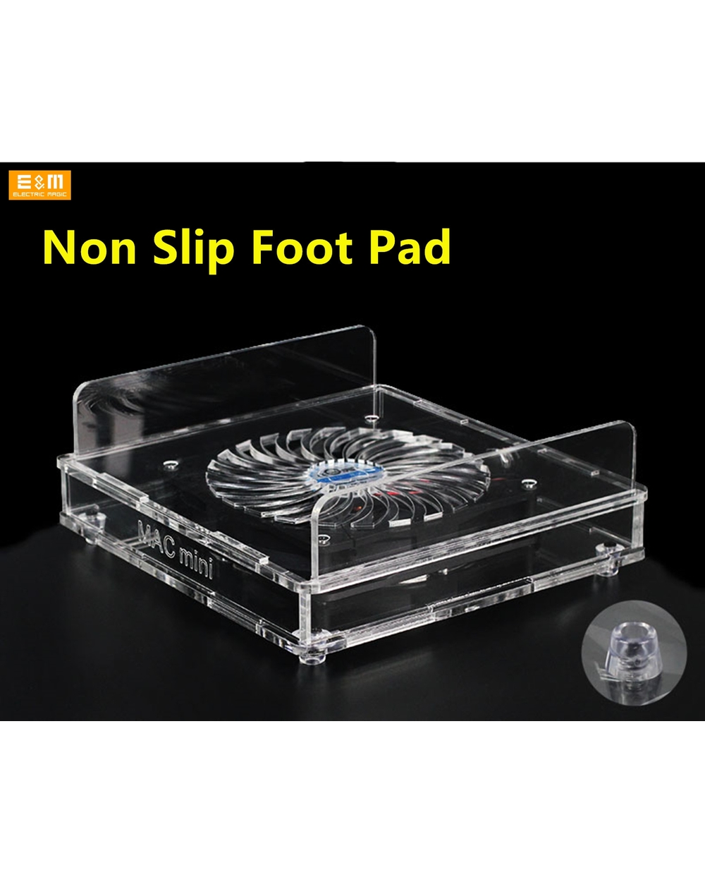 Cooling Fan Stand For Mac Mini Radiator Overclock Base Frame With 14Cm Adjustable Speed Silent Fan Summer Dissipation front-3