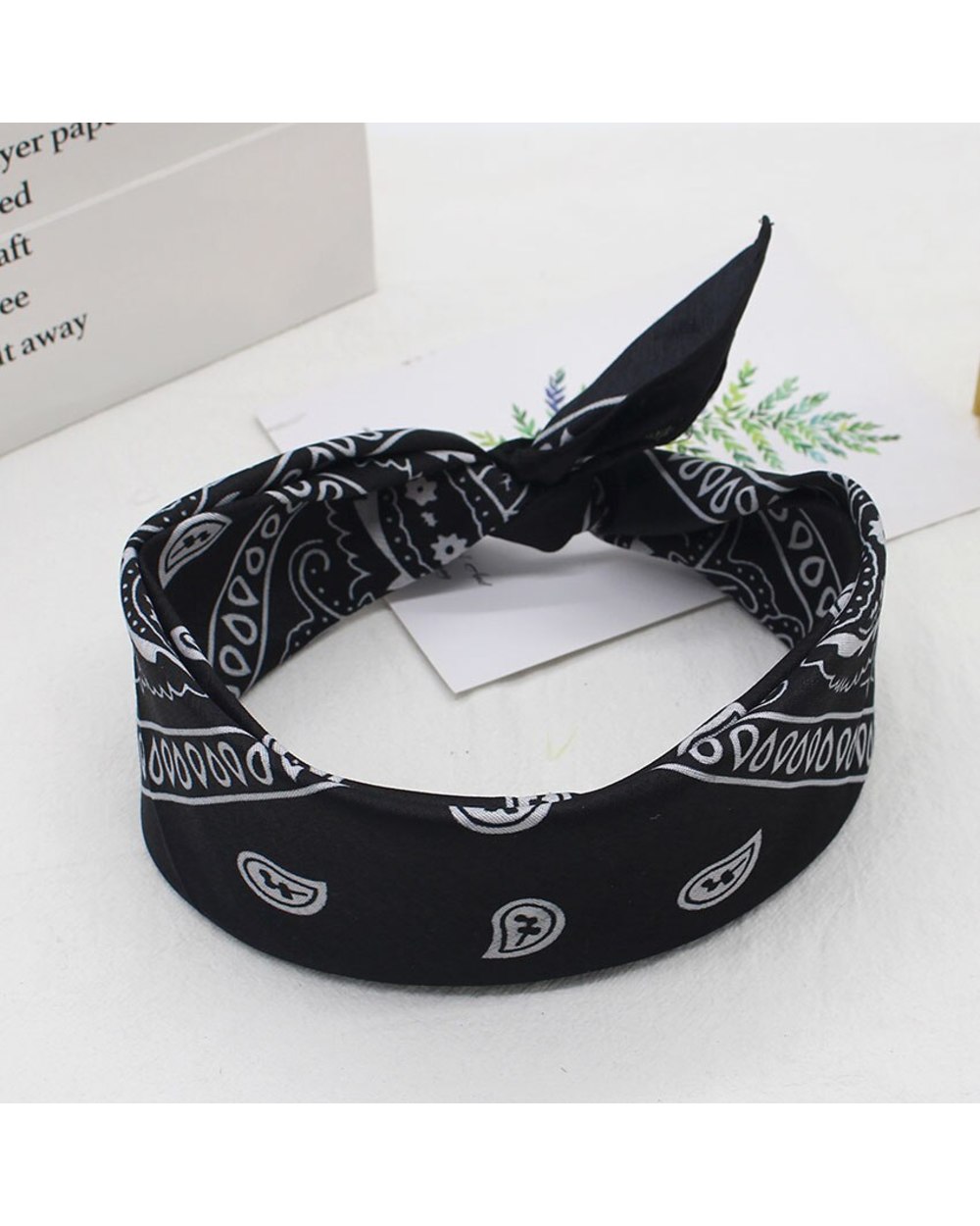 Bandana Square Head Hip Hop Black Scarves Women Sports Bandana Hair Band Neck Scarf Sports Headwear Handkerchief front-2