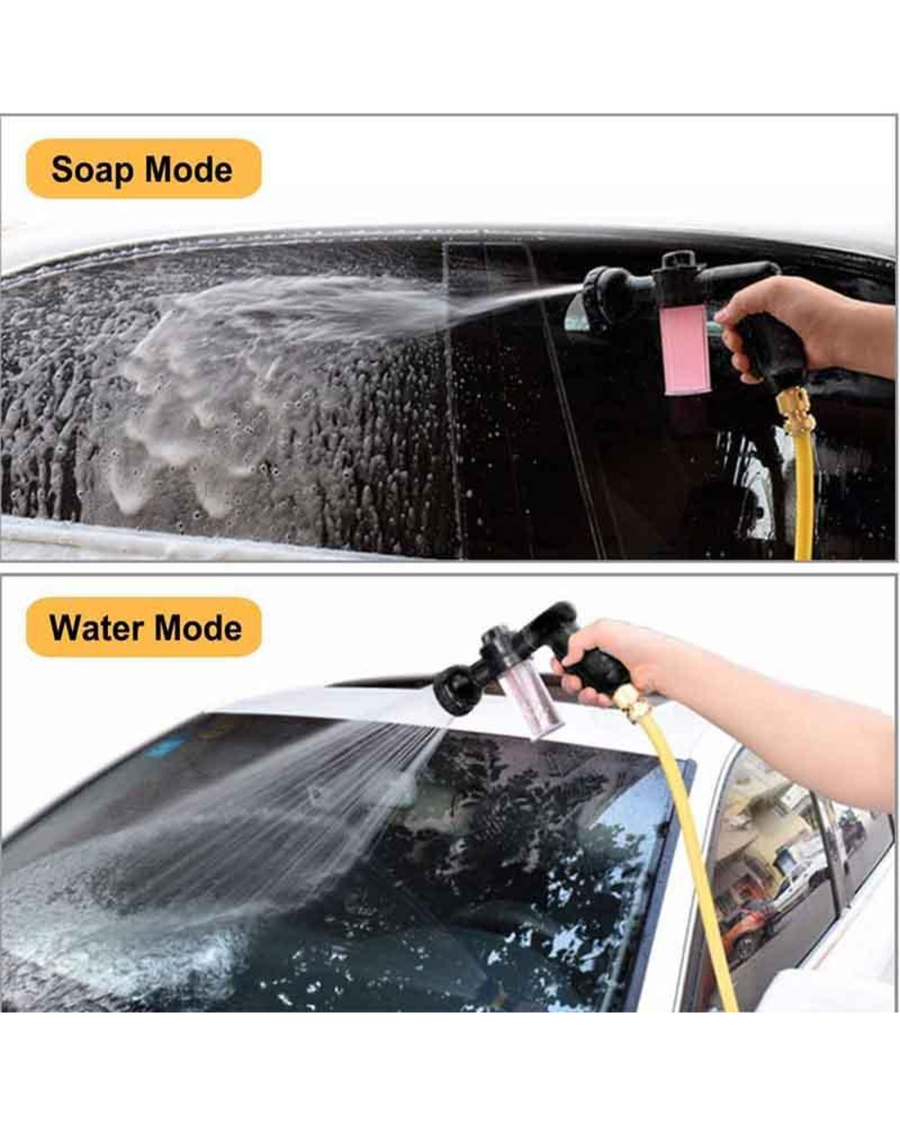 Garden Water Hose Nozzle Foam Sprayer High Pressure With 8 Adjustable Type Nozzle Car Wash Water For Plant Lawn Pet Sh front-3
