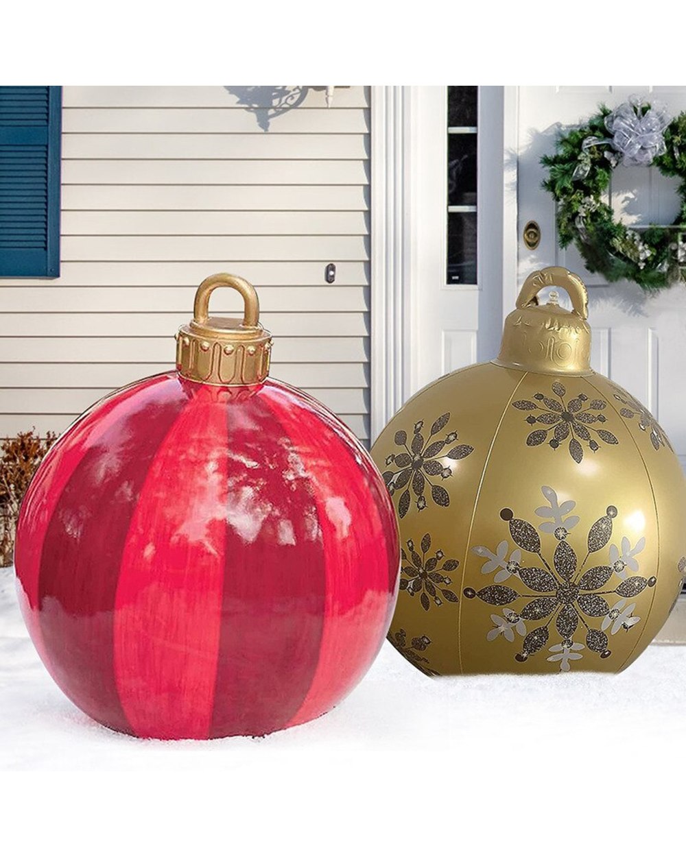 24 Inches Christmas Atmosphere Inflatable Ball Toys Giant Christmas Tree Decorations Outdoor Decorations front-5
