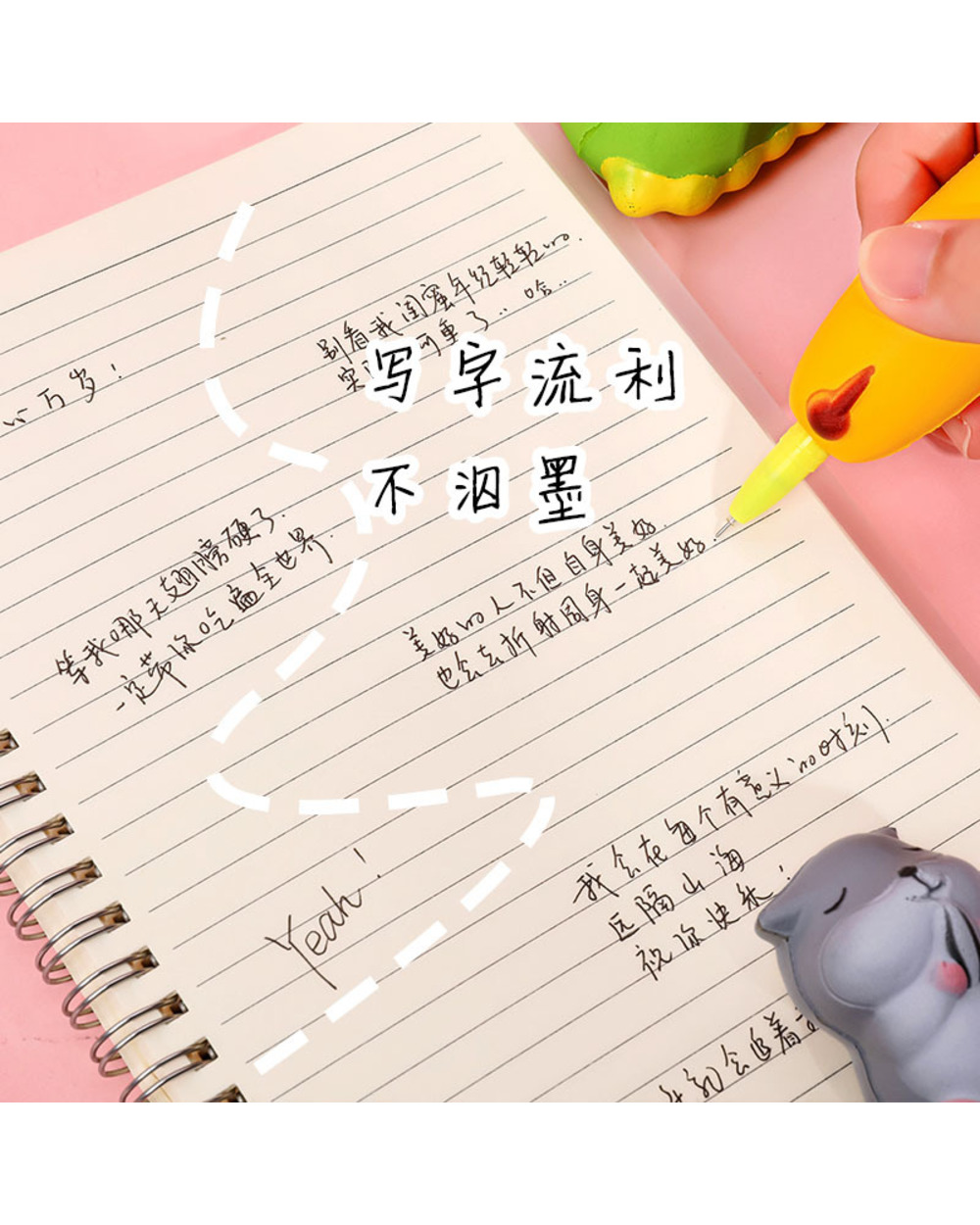 0.38Mm Novelty Cartoon Stress Relieve Squishy Gel Pen Signature Squeeze Foam Pen Cute School Office Supplies Gift Stati front-2