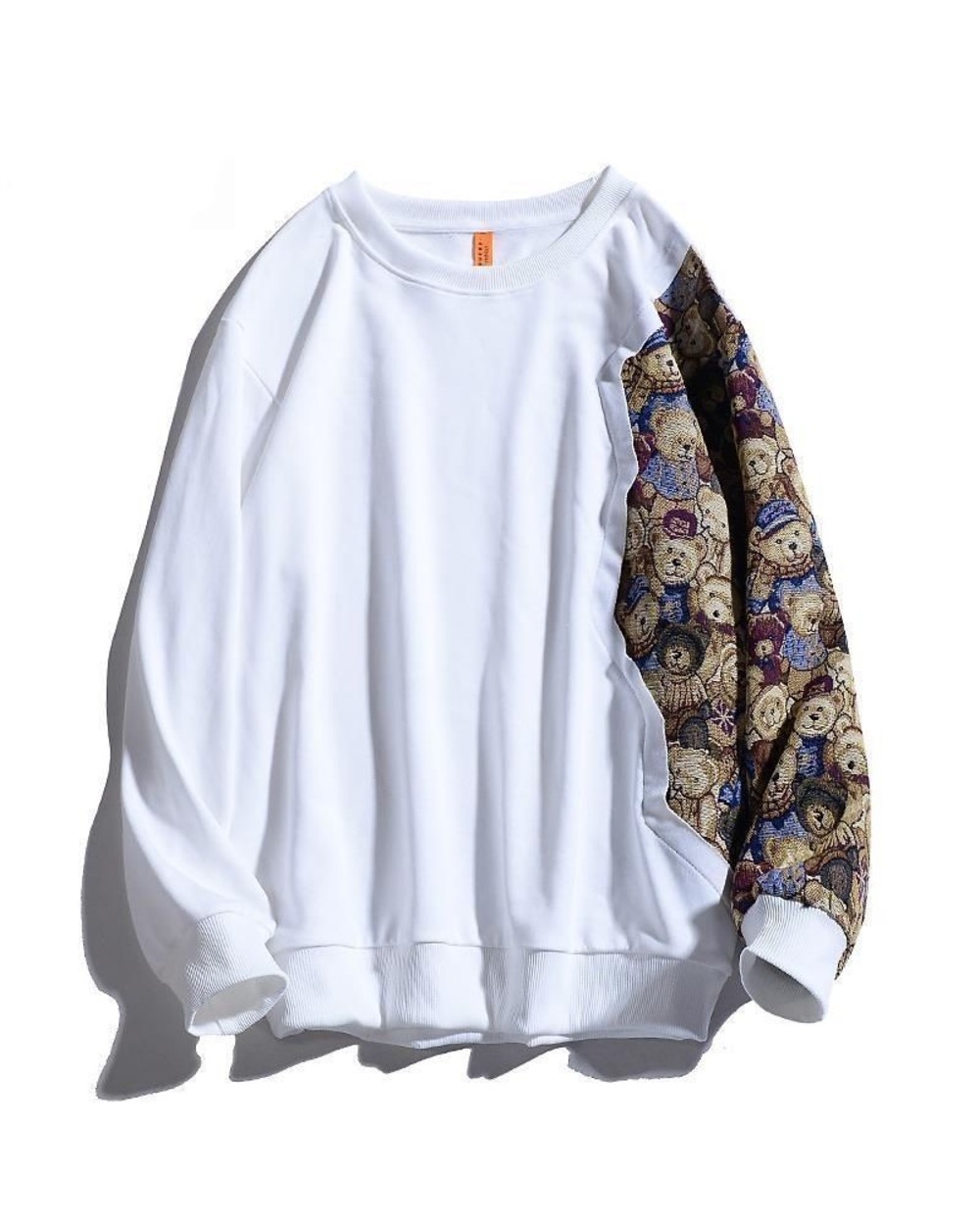 Oversized Sweatshirts Harajuku Patchwork Fashion Bear Sweatshirts Long Sleeve Pullover Clothes front-0