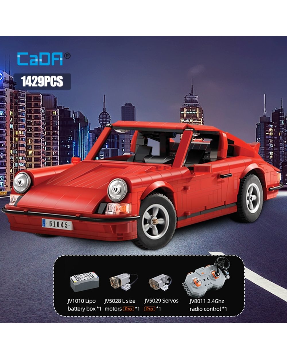 1429pcs Technical RC Classic Retro Sports Car Building Blocks City Remote Control Racing Car Bricks Toys for Boys front-0