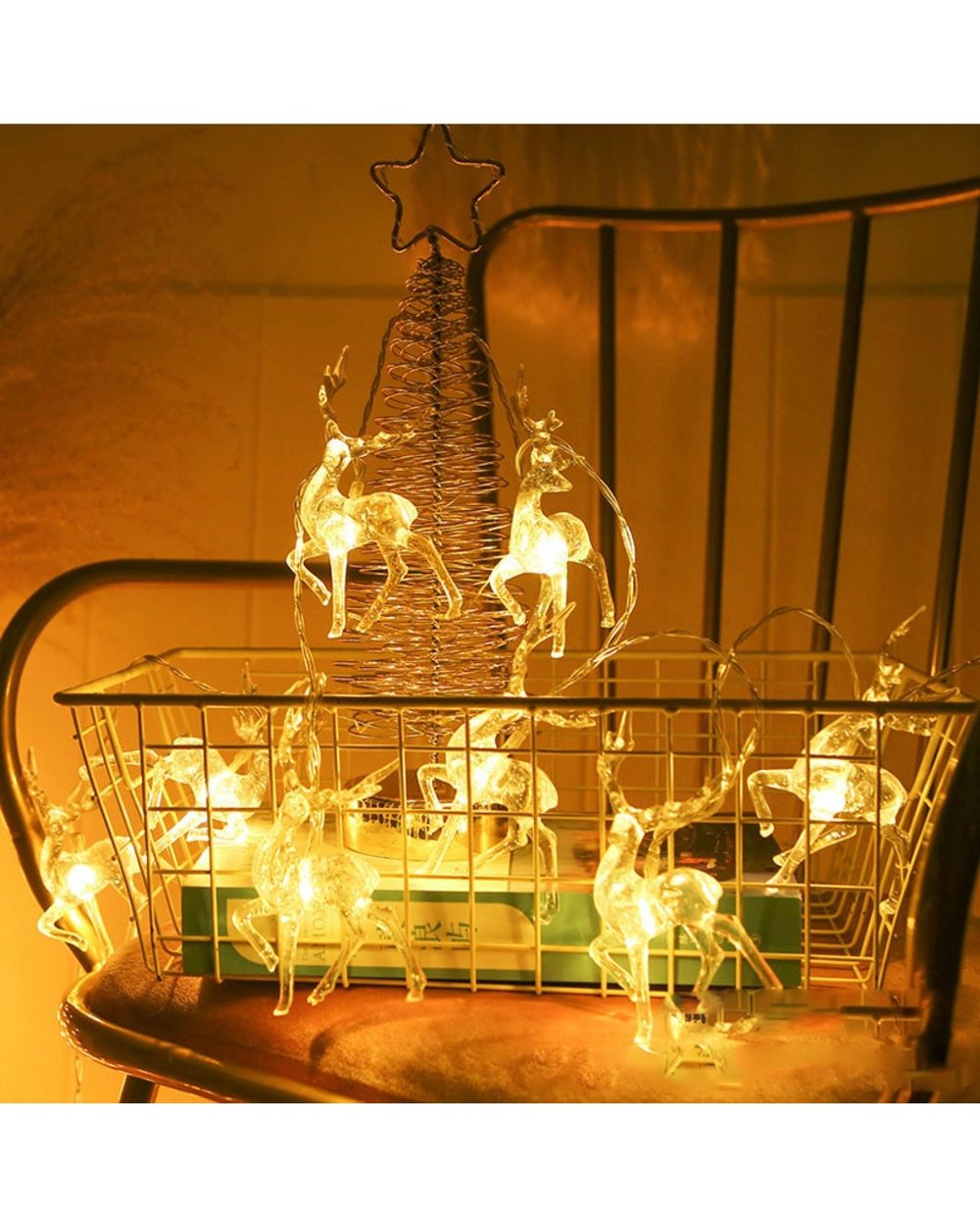 LED Deer Light String Christmas Elk shaped Ornaments front-2
