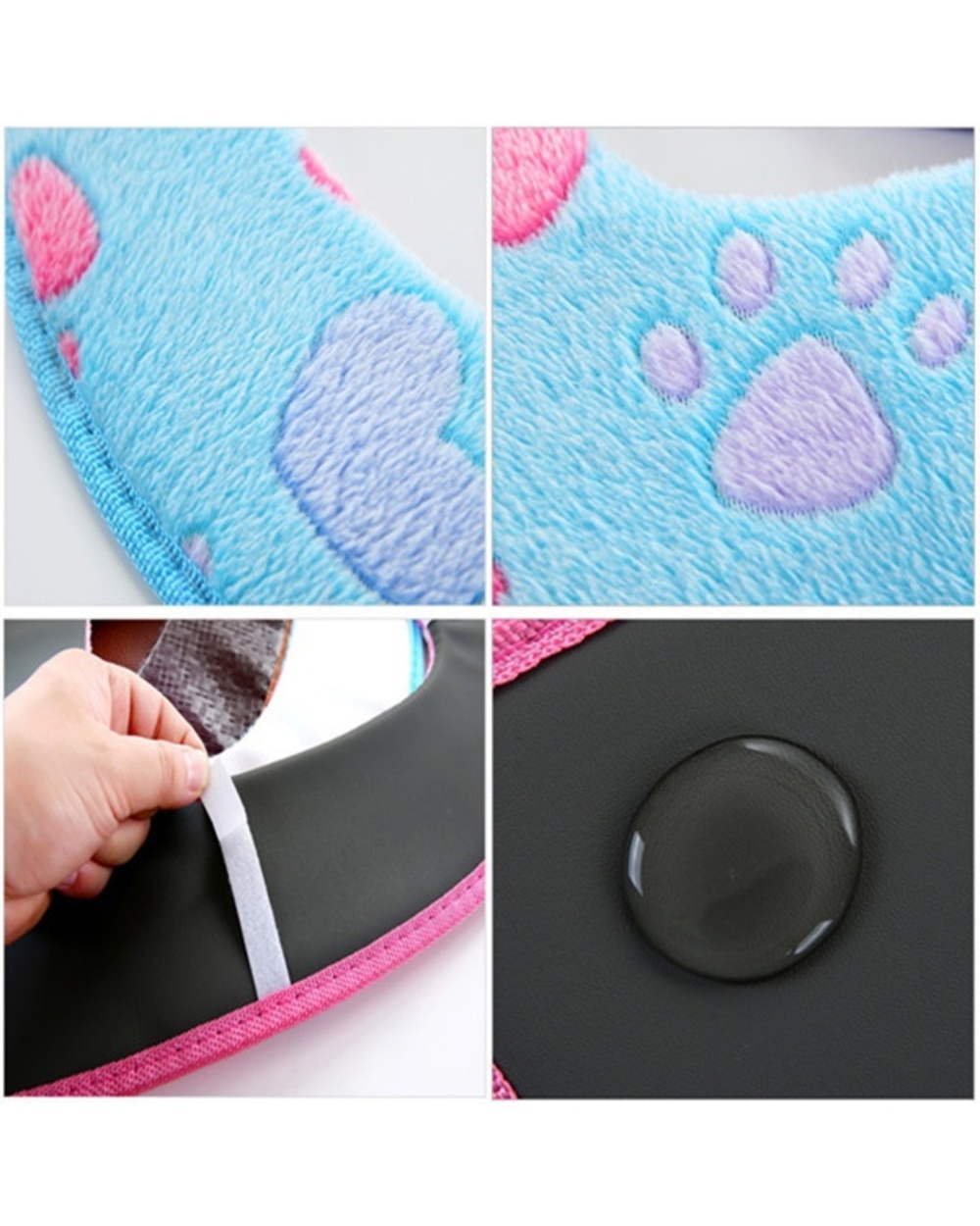 Thick Coral velvet luxury toilet Seat Cover front-2