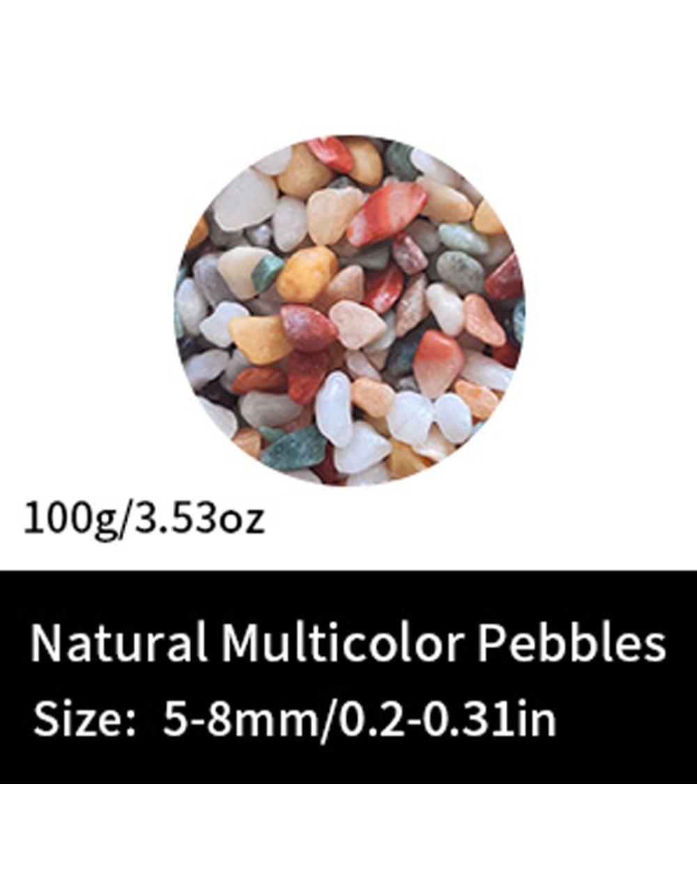100g Multicolor Bean Pebbles For Home Garden Decoration front-5