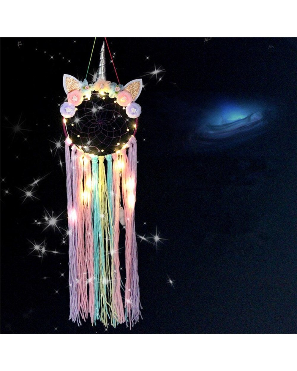 Hanging Dream Catchers Handmade Large Metal Circle Feather Bedding Dreamcatcher DIY Wedding Home Decor Ornaments front-1