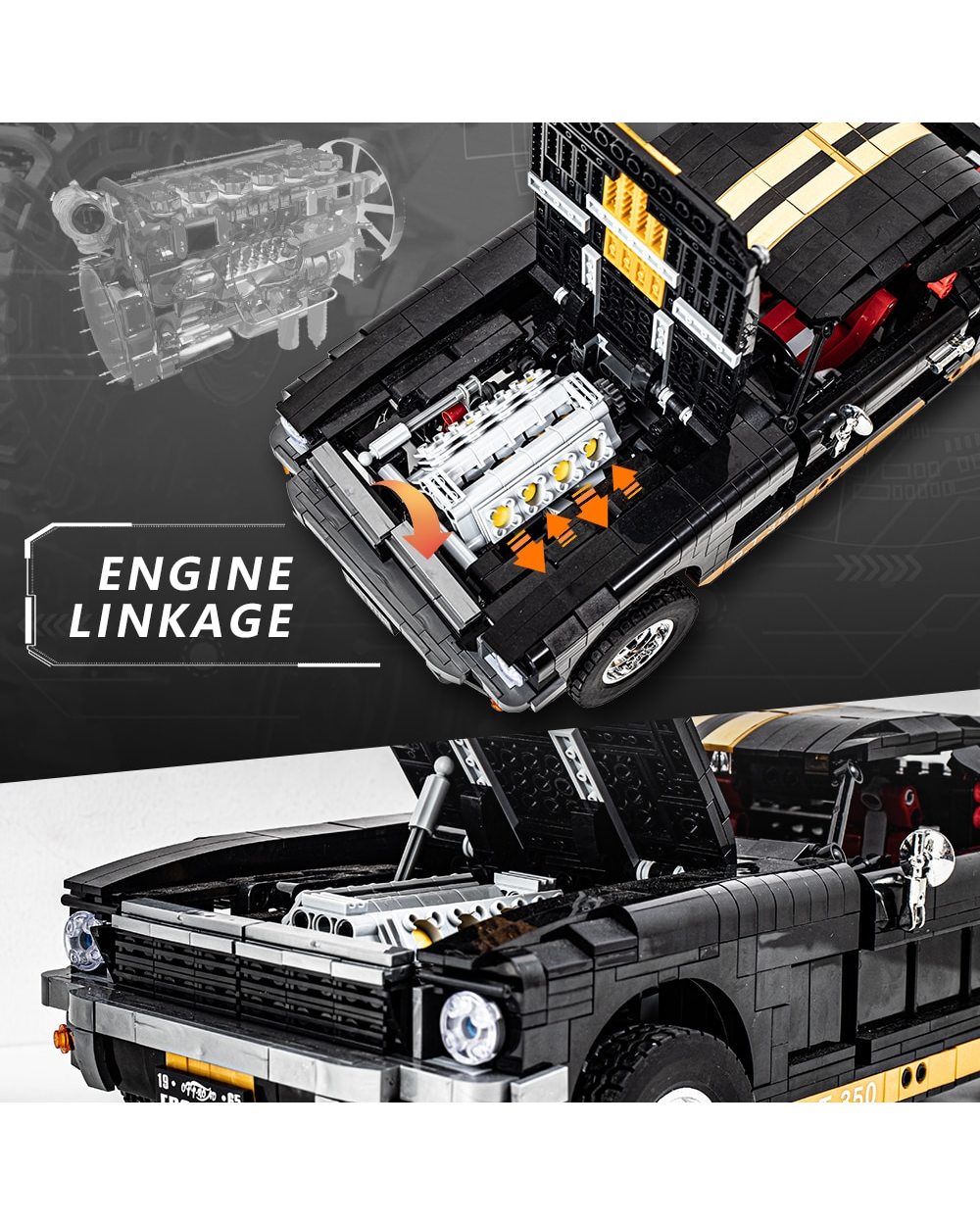 Children Toys 1817Pcs City Mustanged Super Racing Vehicle technical Creative building blocks Racer Muscle Car Bricks front-4