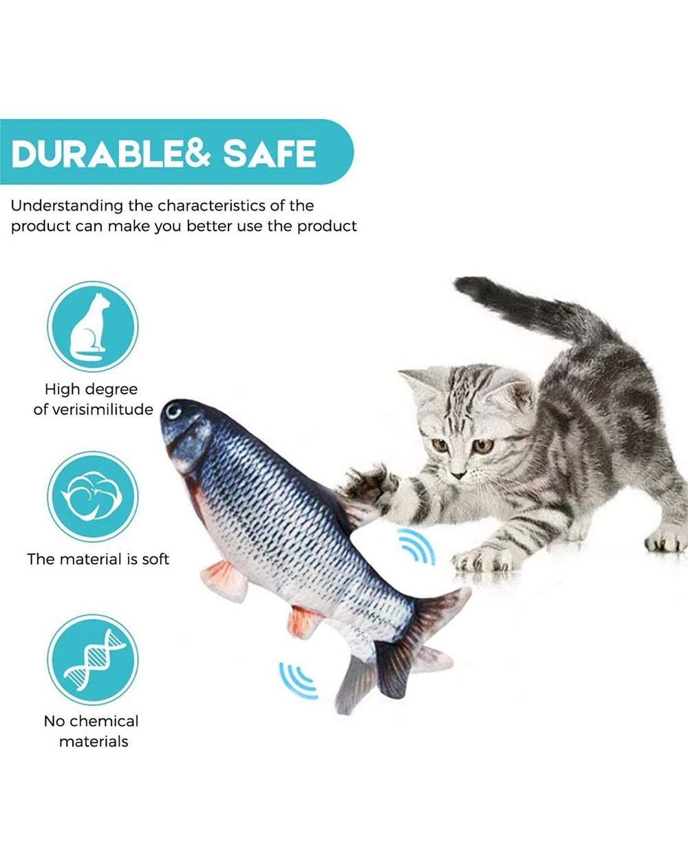 Floppy Fish Cat Toy Moving Fish Toy for Cats front-2