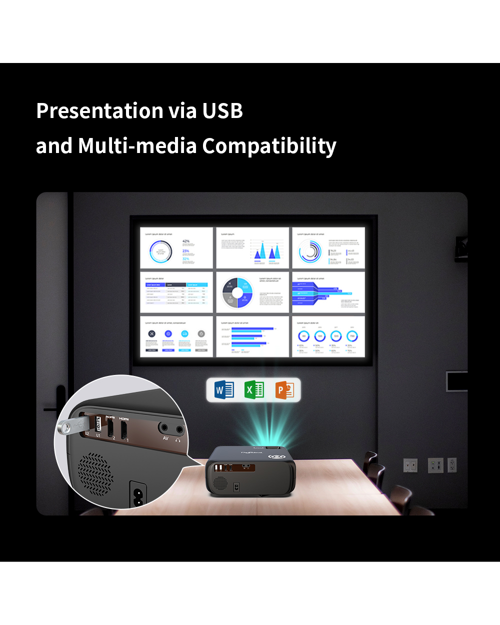 ThundeaL Full HD Projector 1080P front-4