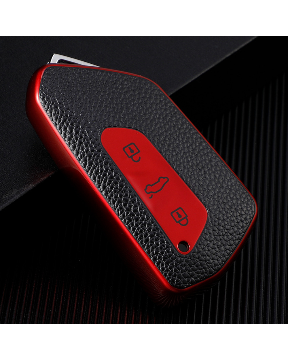 Leather Style Tpu Car Remote Key Case Cover For Volkswagen Vw Golf 8 Mk8 For Skoda Octavia Key Protector Shell Bag Accr front-4