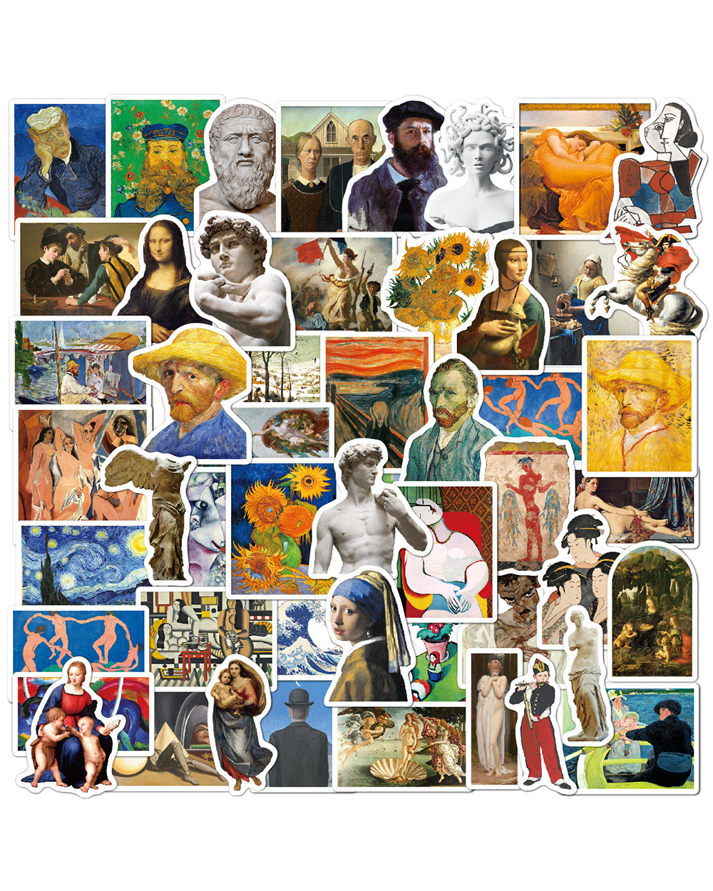 10/30/52PCS World Artist Work David Aesthetic Stickers DIY Travel Luggage Guitar Fridge Laptop Cool Graffiti Sticker front-0