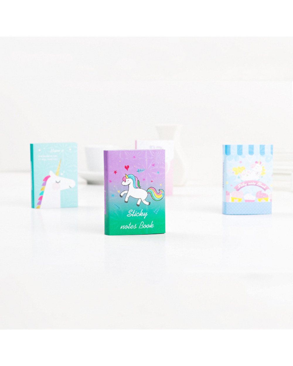 Cute Cartoon Unicorn Party Memo Pad 6 Folding N Times Sticky Paper Notes Memo Notepad Bookmark Writing Pads Gift Statio front-3