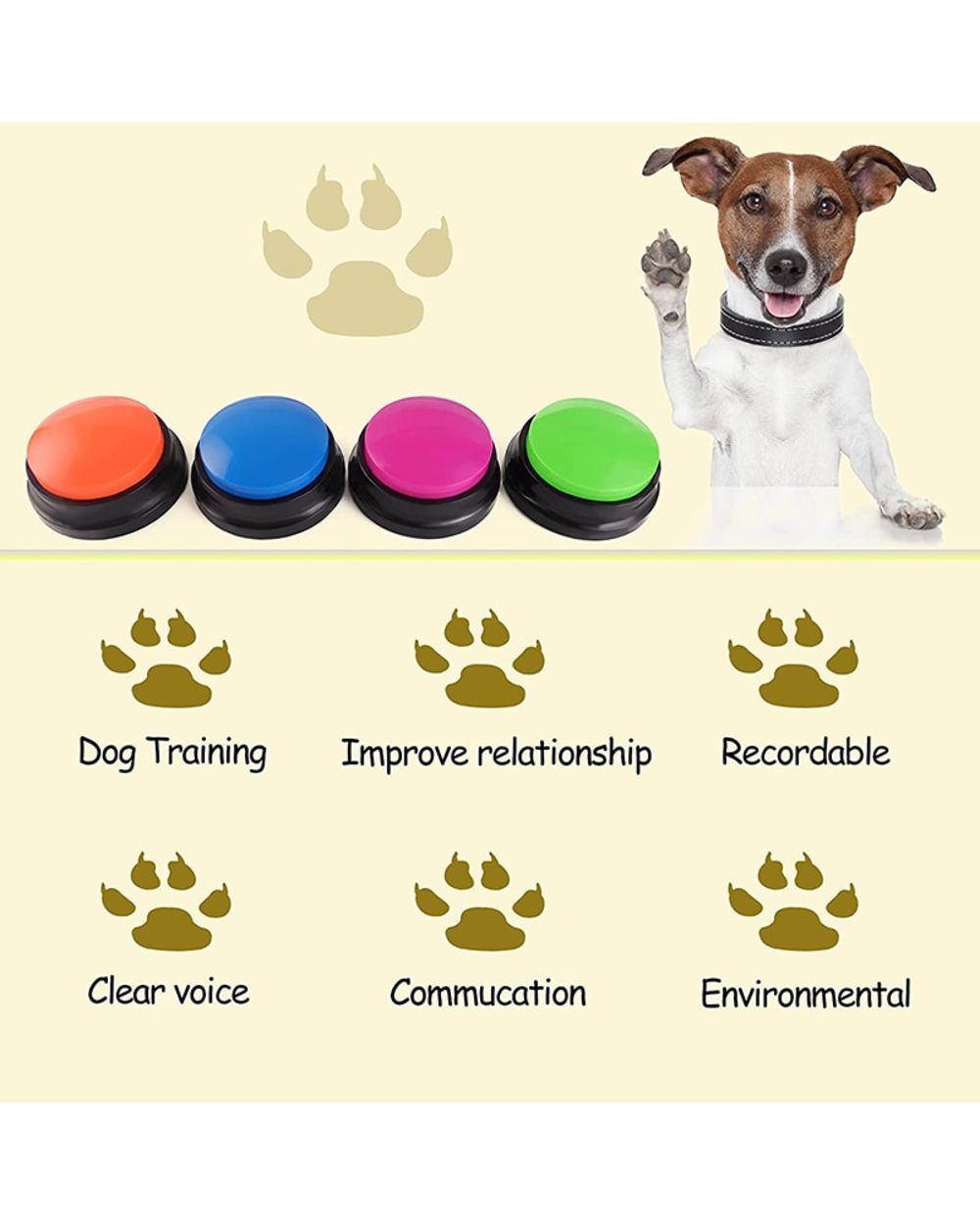 Dog Communication Button Recordable Talking Buttons Interactive Cat