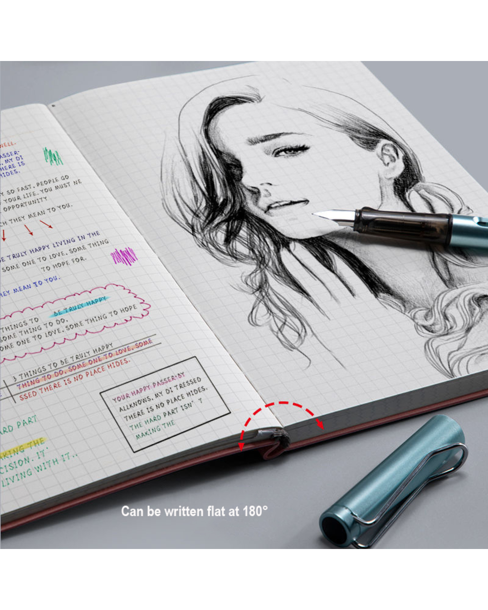 Notebook A5 Thickened Large Business Super Thick Grid Blank Grid Diary Cuaderno Notebooks And Journals Libretas Zeszyt C front-4