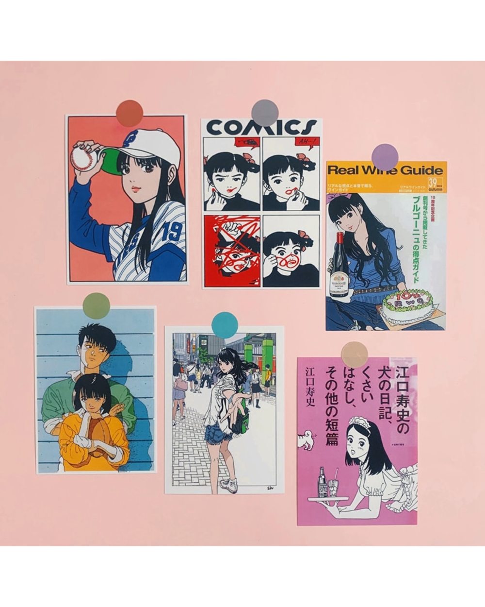 Japanese Retro Nostalgic Animation Card Sticker Small Poster Hand Account Decoration Dormitory Room Wall Decoration front-0