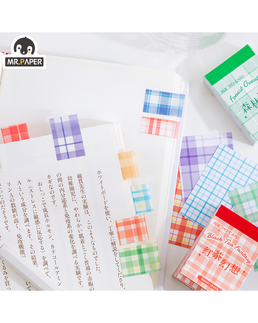 Mr.Paper 8 Designs Douben A Plaid Series Ins Style Notepad Creative Manual Stationery Office Supplies Notepad front-5
