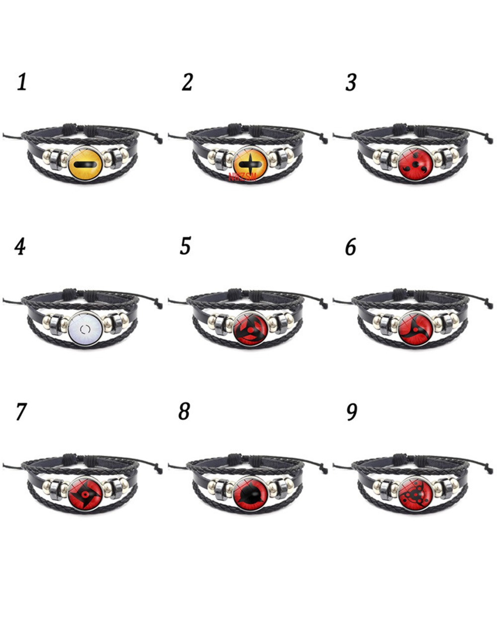 Anime Itachi Sharingan Hand Chain Cosplay Costumes Accries Props Akatsuki Eyes Bracelet Jewelry Kakashi Sasuke front-3