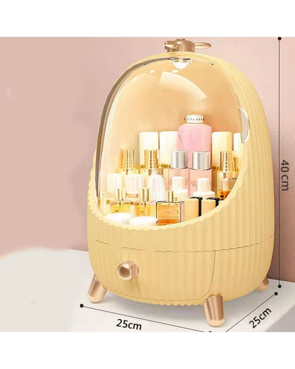LED Light Egg Cosmetic Storage Makeup Organizer Box front-4