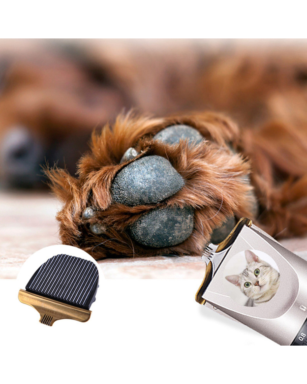 Electric Pet Hair Clipper Trimmer front-3