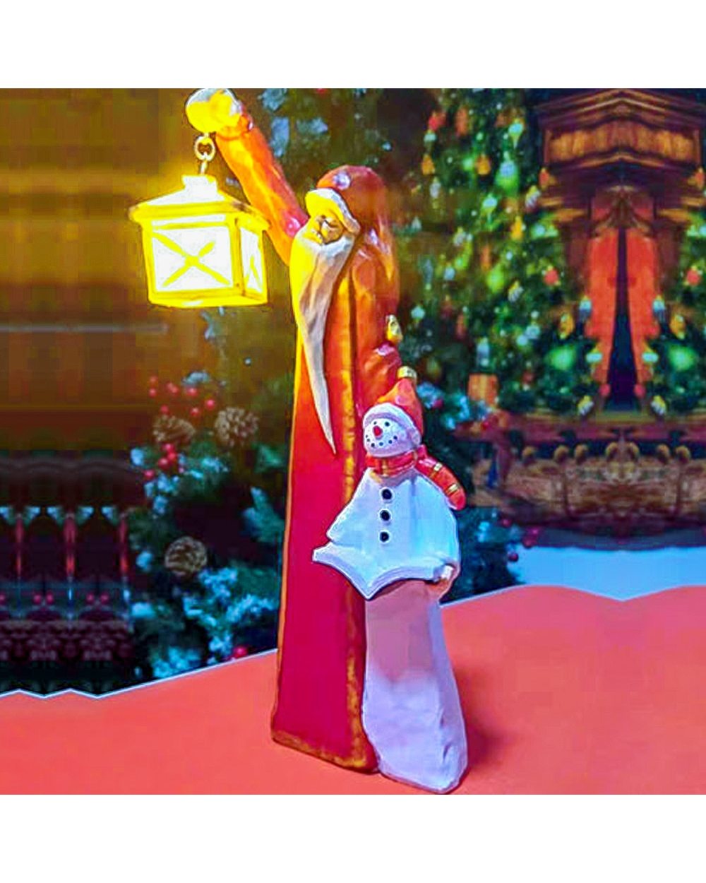 Christmas Santa Snowman Resin Crafts Christmas Sculpture Santa Figurine Ornaments For Kid Gifts Home Garden Decor front-4