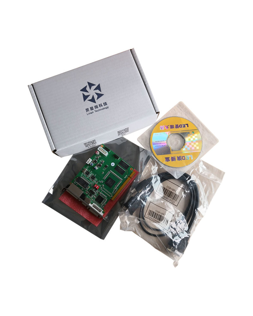 Linsn Full Color Synchronous Led Sending Card Ts802d Ts802 Work With Rv908m32 Led Video Controller front-1