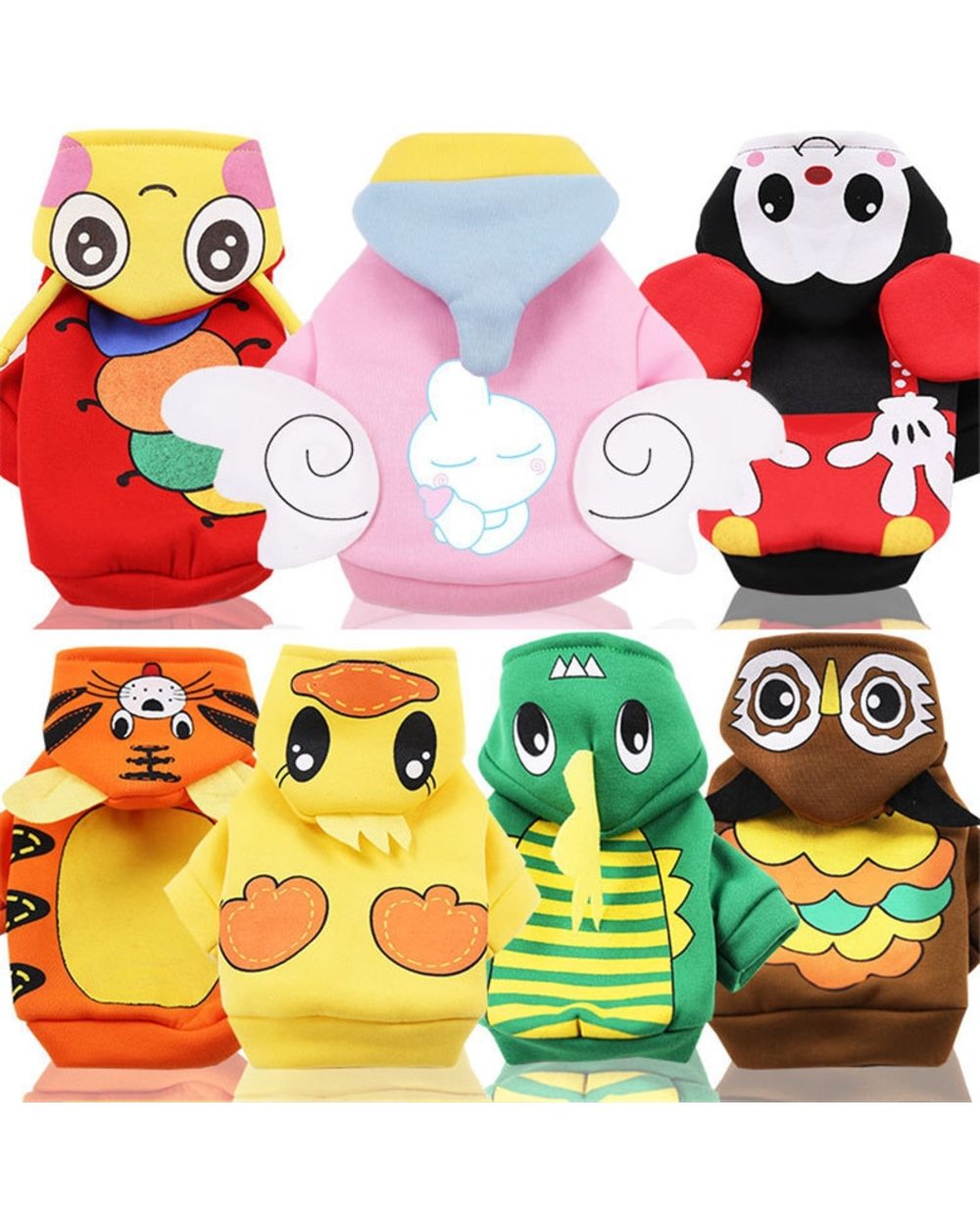 Autumn Winter Pet Coat Dog Clothes Cute Coin Bag Cartoon Dog Hoodies Cat Clothes Fleece Coat Pet Supplies Christmas front-2