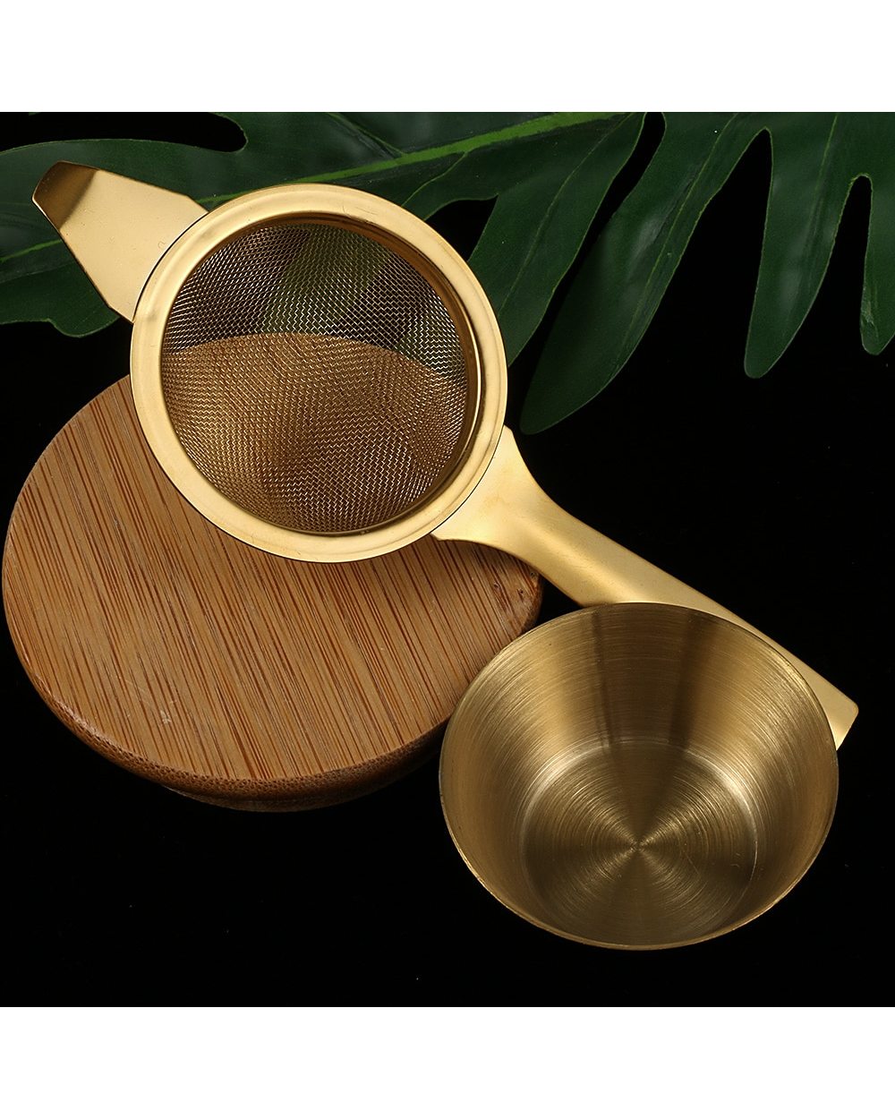 Reusable Fine Tea Strainer Filters Teapot Infuser With Handle front-0