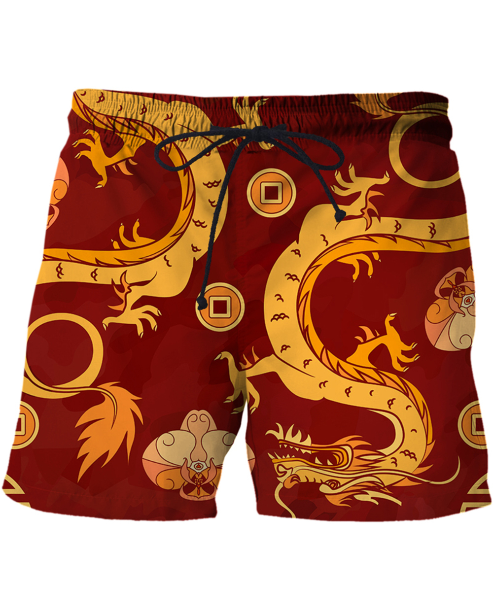 3D Printed Dragon Brand Men Women totem Print Shorts Trunks Summer New Quick Dry Beach Casual Sweatpants Short Pants front-5