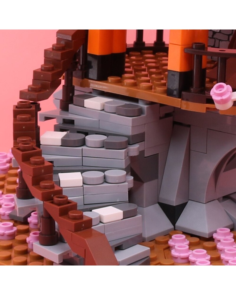 Block City Street View Idea Sakura Inari Shrine Bricks Friends Cherry Blossom House Tree Building Blocks Toys Kids Gift front-4
