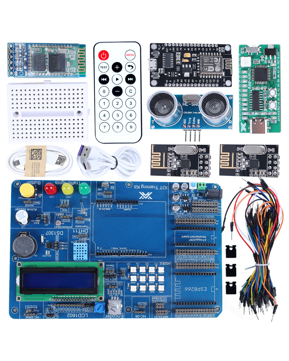 Zhiyitech Super Starter Kit Esp8266 Wifi Nano For Arduino Project With Diy Electronics Module Circuit Board Iot Educati front-1