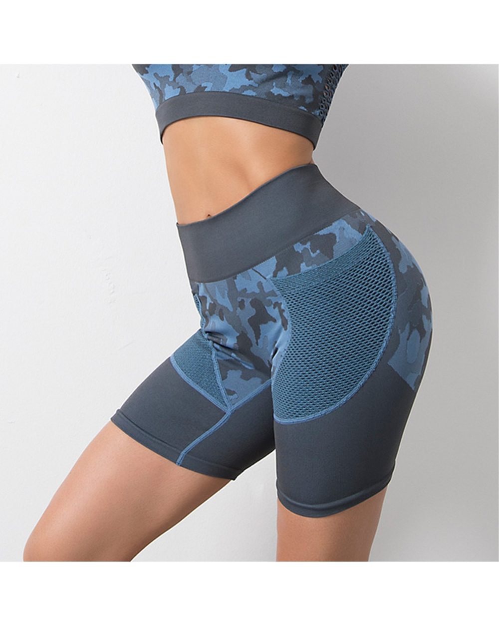 Long Sleeve Yoga Pant Set Camouflage Set Women Yoga Sport Set Gym Workout Clothes High Waist Leggings front-3