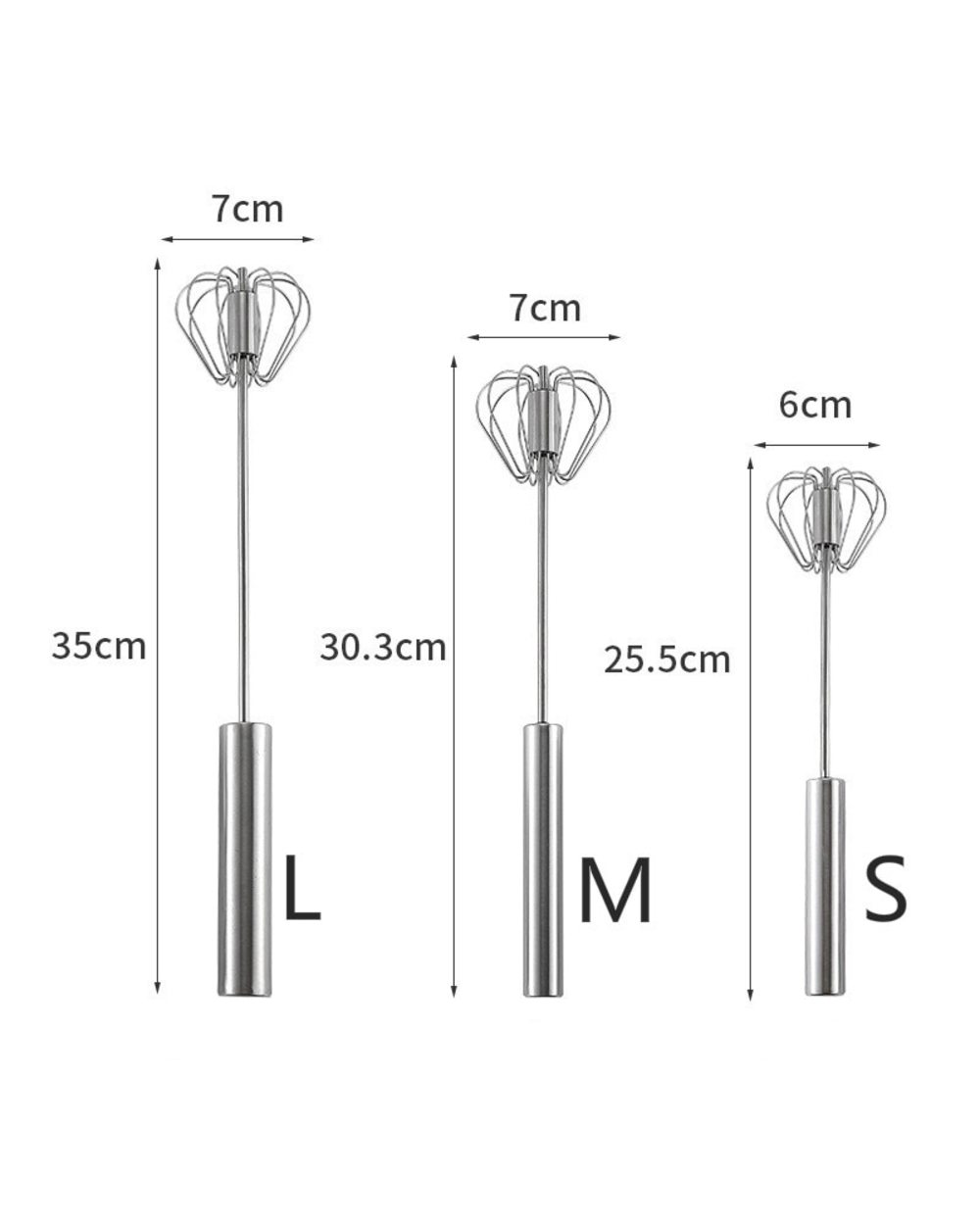 Semi-Automatic Egg Beater Manual Hand Mixer front-4