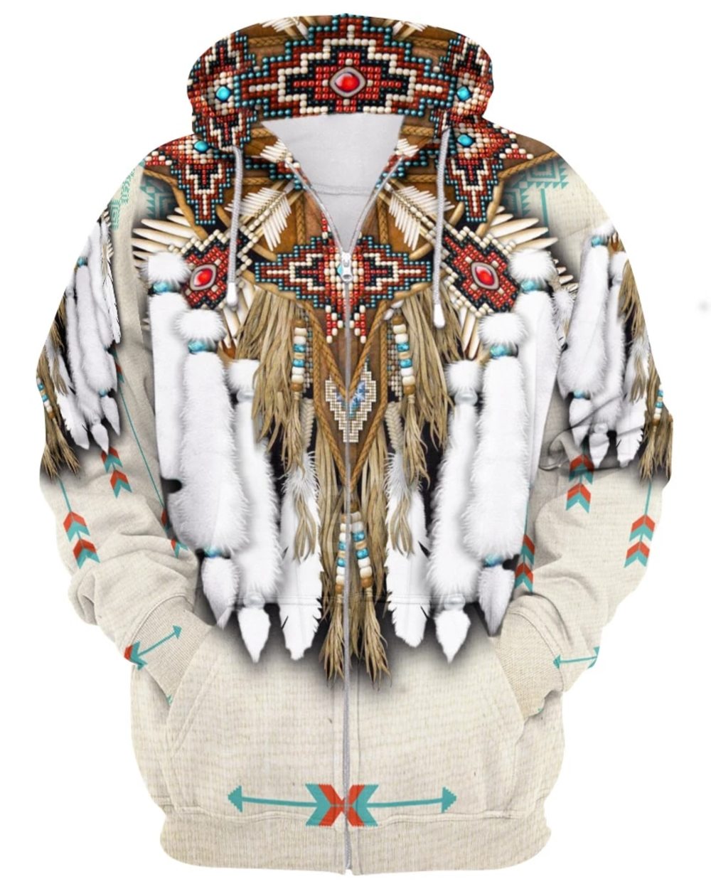 Tessffel Indian Native Harajuku Casual Colorful Tracksuit New Fashion 3Dfull Print Hoodie Sweatshirt Jacket front-2