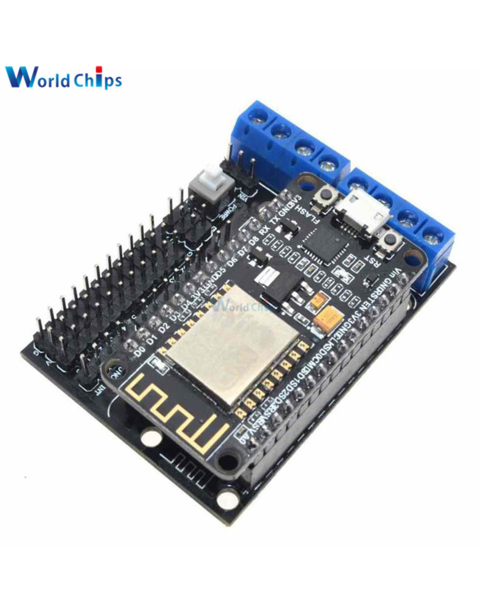 Esp8266 Esp-12E Cp2102 Nodemcu V2 Development Kit Nodemcu + Motor Shield Esp12e Wifi Diy Rc Toy Remote Control Iot Smar front-0