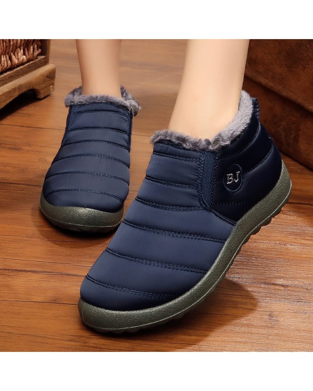 Men Boots Lightweight Winter Shoes For Men Snow Boots Waterproof Winter Footwear Plus front-3