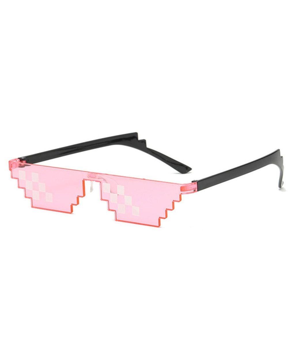 New Design Funny Mosaic Sunglasses Life Sun Glasses Pixel Black Retro Gamer Robot Sunglasses Birthday Party Cosplay Fa front-2