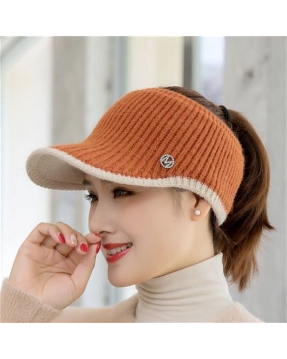 2021 Hats For Women Autumn Winter Sports Empty Top Caps Female Knitted Warm Baseball Cap Fashion Running Golf Sun Hat front-0