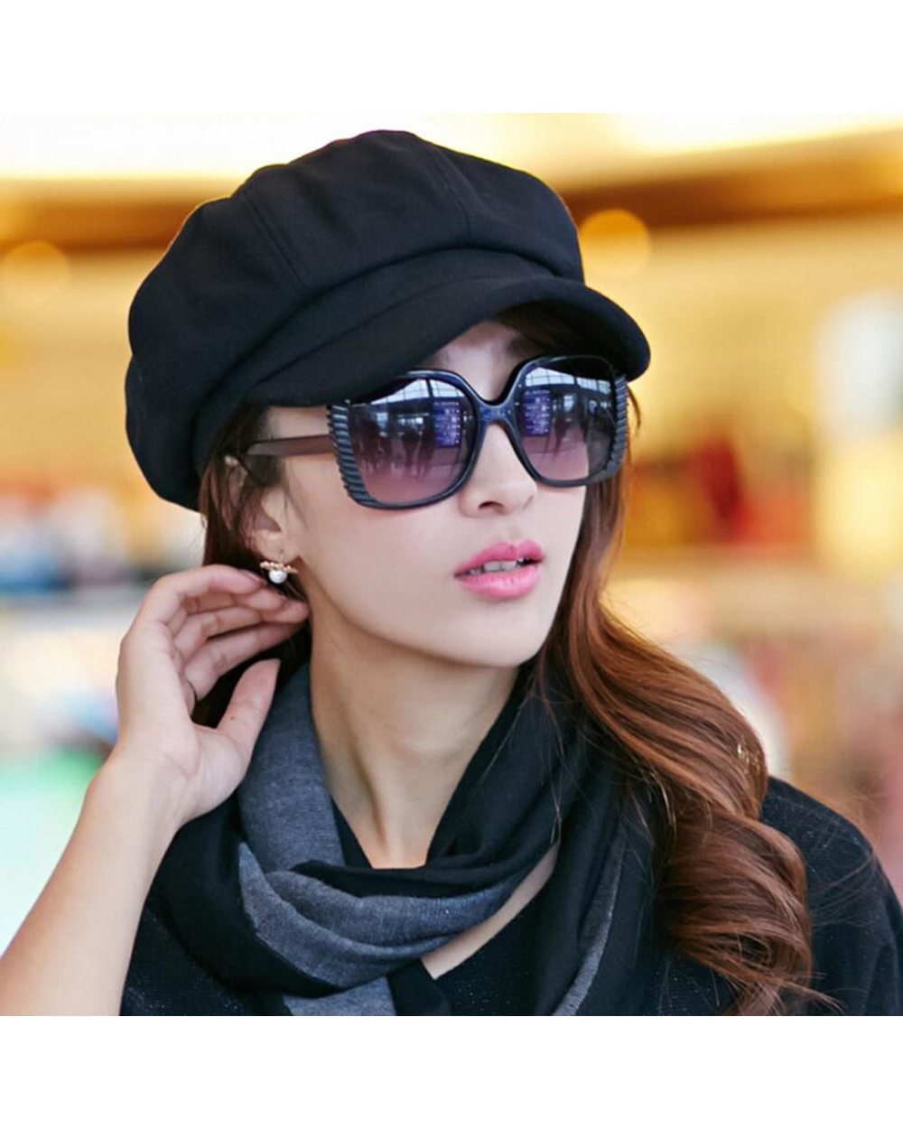 Newsboy Caps New Arrive Women Newsboy Gatsby Cap Octagonal Baker Peaked Beret Driving Hat Female Sunscreen Hats Painter front-0