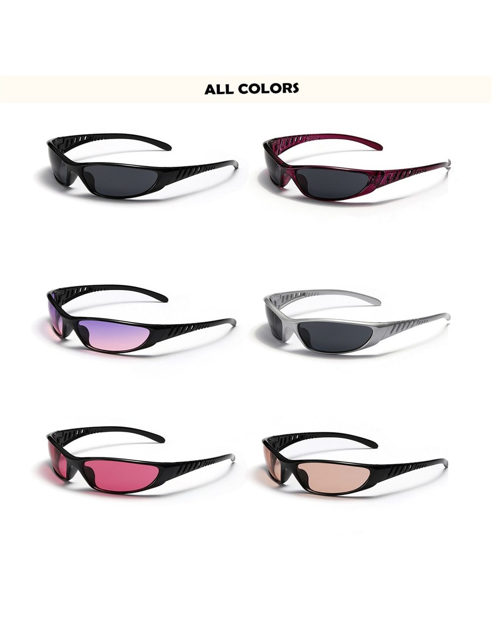 Oval Frame Sunglasses For Men Women Outdoor Driving Uv400 Fashion Y2k Retro Punk Hip Hop Gothic Resin Colorful Eyewear front-4