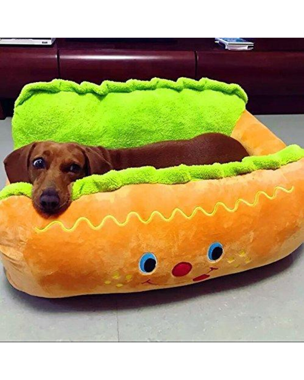 Dachshund HotDog Bed front-0
