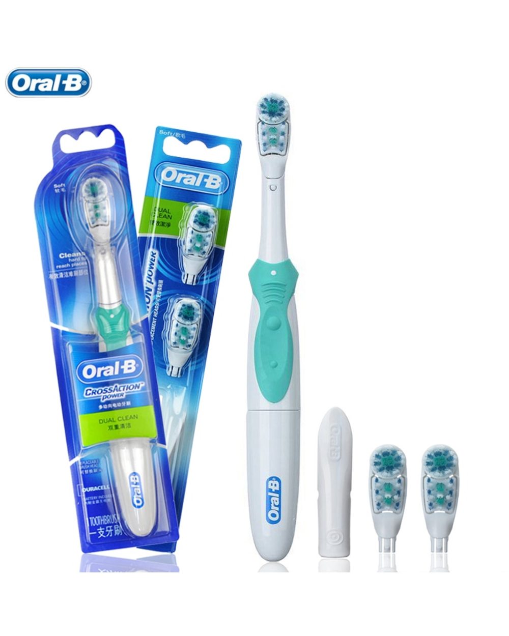 Oral-B Power Electric Toothbrush For Adults Cross Action Battery Toothbrush Teeth Whitening Replacement Brush Heads front-0