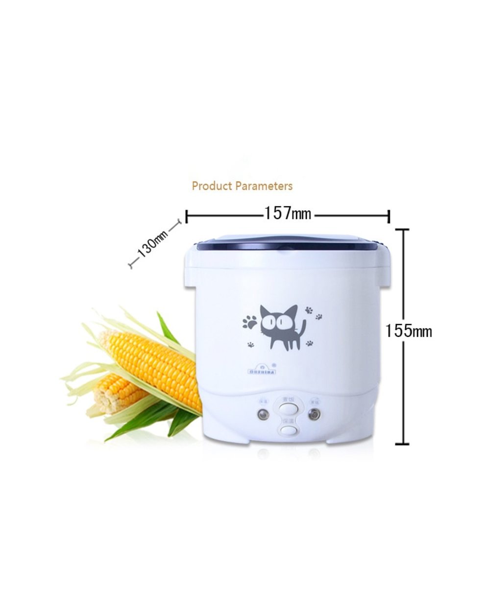 1L Electric Mini Rice Cooker Multicookers Portable Rice Cooker Used In House 220V Or Car 12V Truck 24V Multicookings front-5
