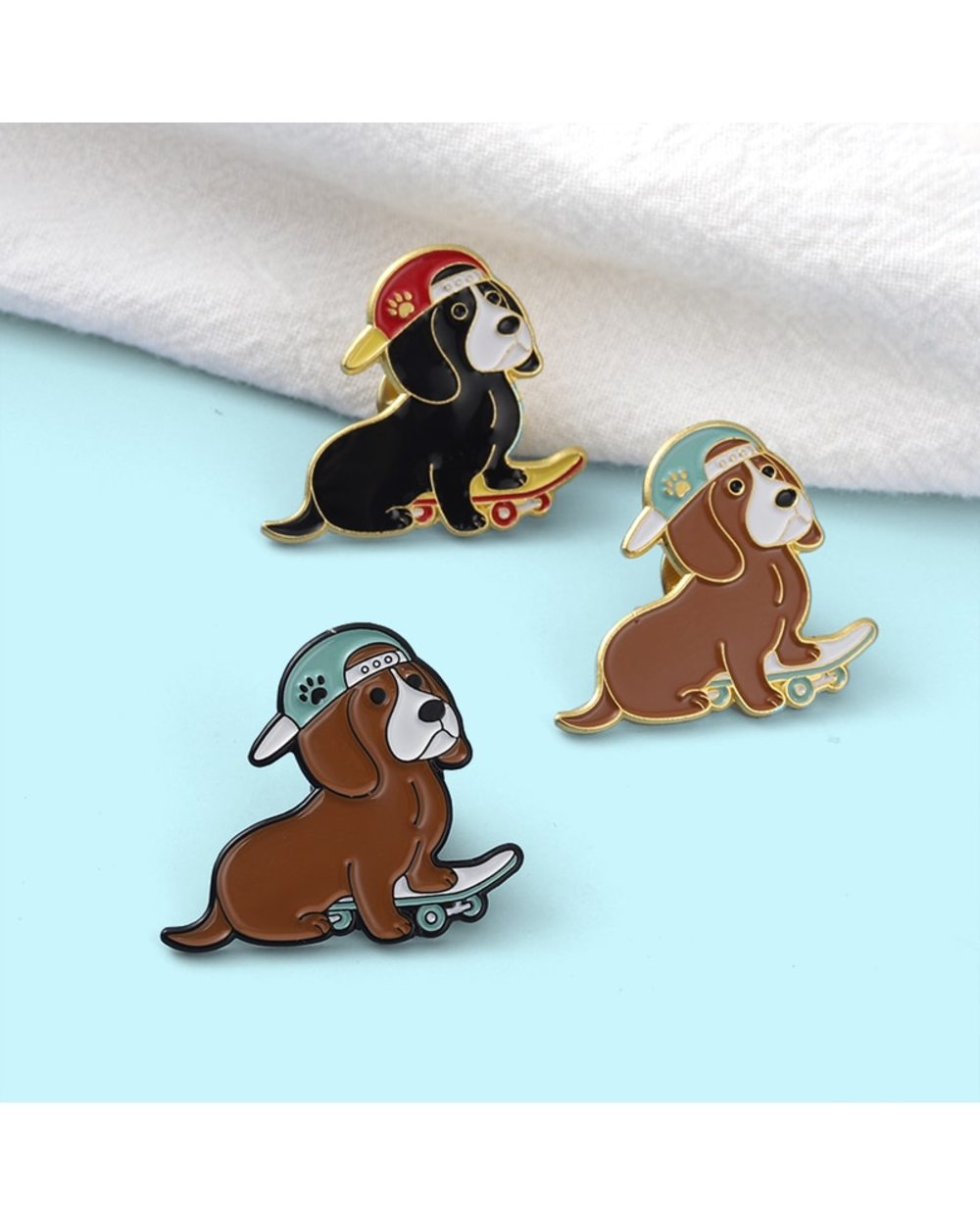 Beagles Animals Brooch Clothes Lapel Badge Cartoon Jewelry Gift for Kids Friends front-5