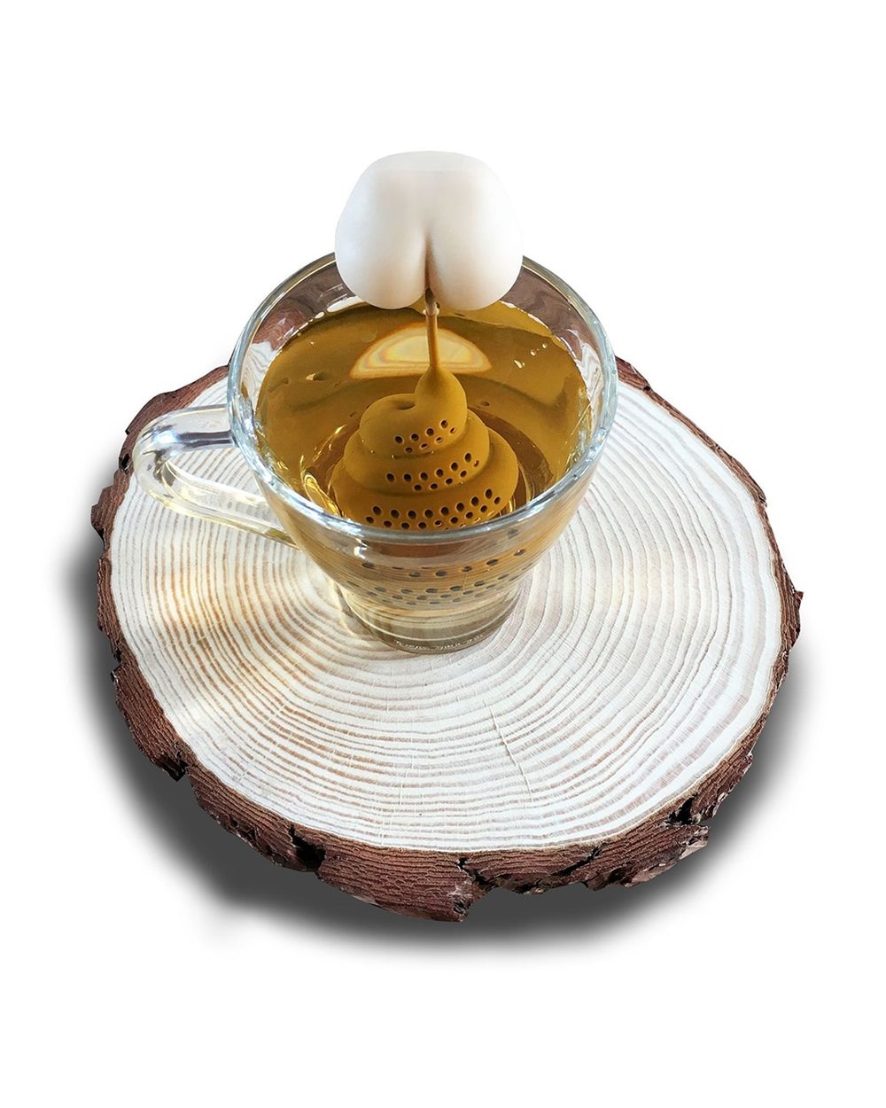 Silicone Poop-shaped Funny Filter Tea Leaf Infuser front-2