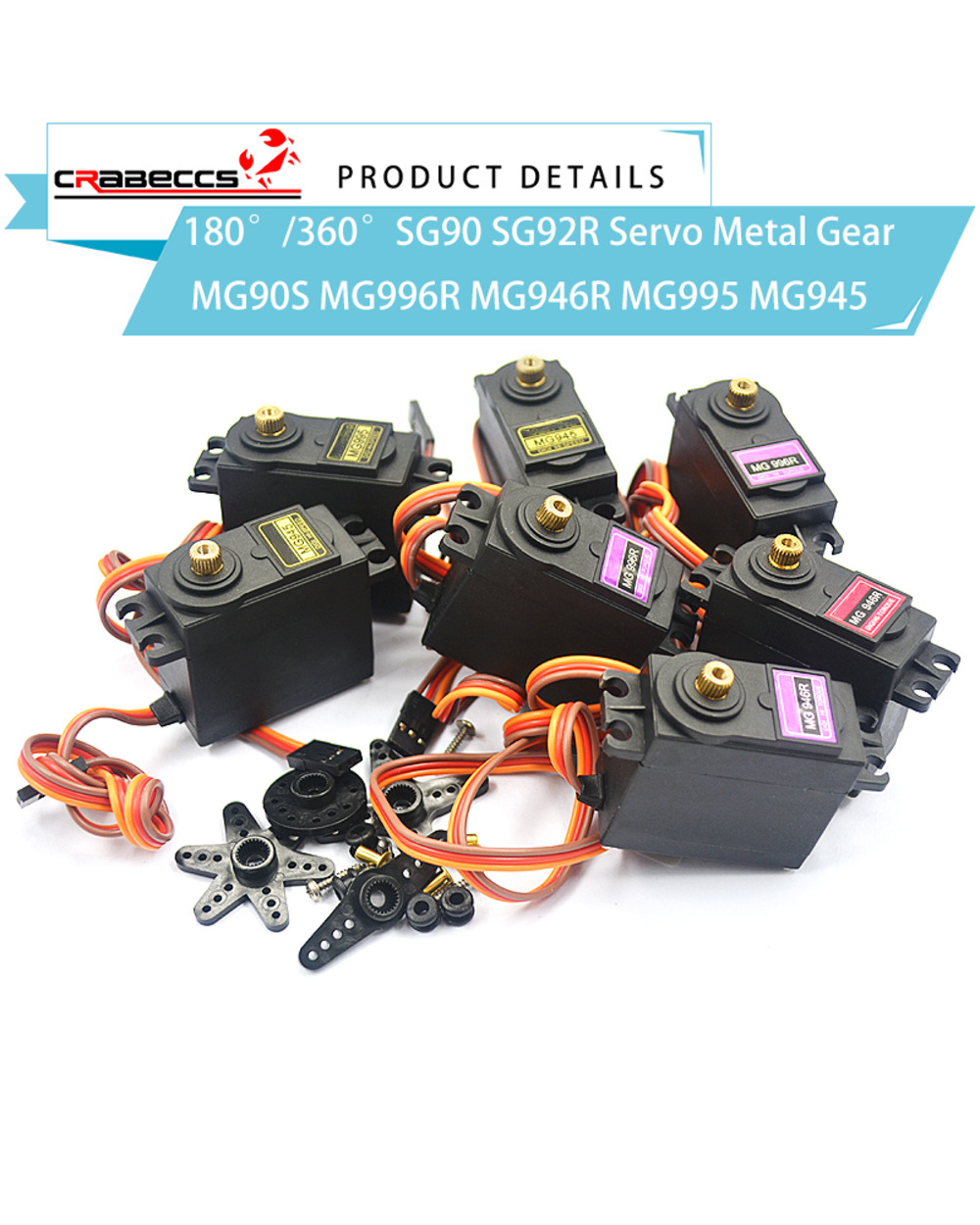 Sg90 Sg92r Mg90s Mg945 Mg946 Mg995 Mg996 Moment Servo Metal Gear Model Helicopter Boat Toy Motor Diy Arduino Uno Mg946r front-0