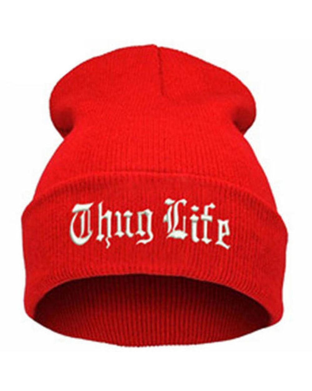 New Thug Life Black Letter Beanie Unisex Fashion Hip Hop Mens Beanies Knitted Caps For Women Skullies Gorros Bonnets Hat front-3