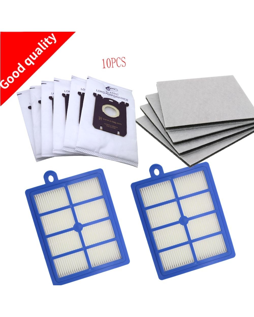 Vacuum Cleaner Dust Bag S-Bag And H12 Hepa Filter Motor Cotton Filter For Philips Fc9084 Fc9085 Fc9086 Fc9087 Electrolu front-0