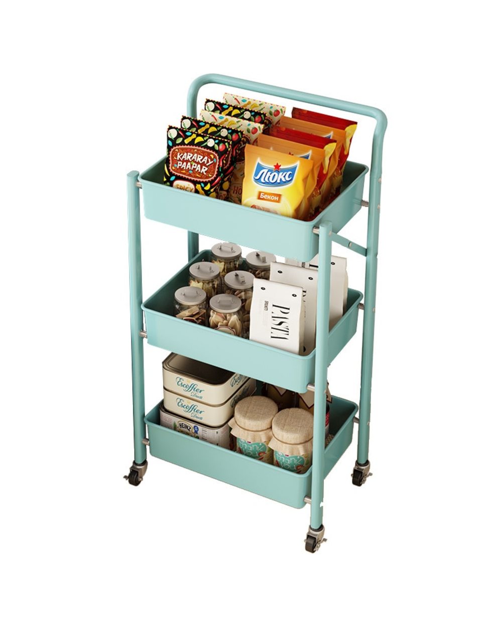 Installation-free Cart Rack Portable Foldable Storage Rack front-4